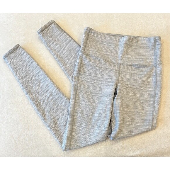 Athleta Grey Textured Leggings Full Length Gym Yoga Sports Workout Running sz XS - Picture 1 of 8